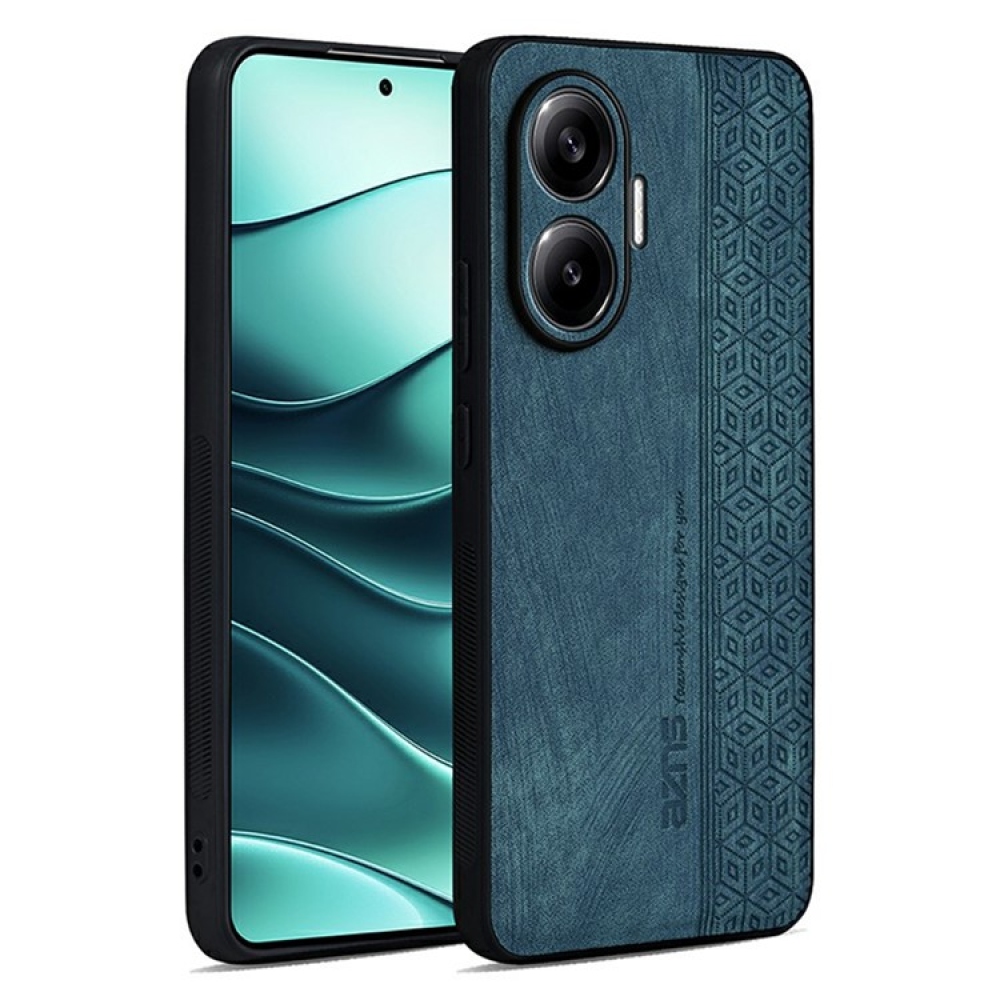 AZNS gélový obal potiahnutý PU kožou pre mobil Xiaomi Poco F7 5G - zelený