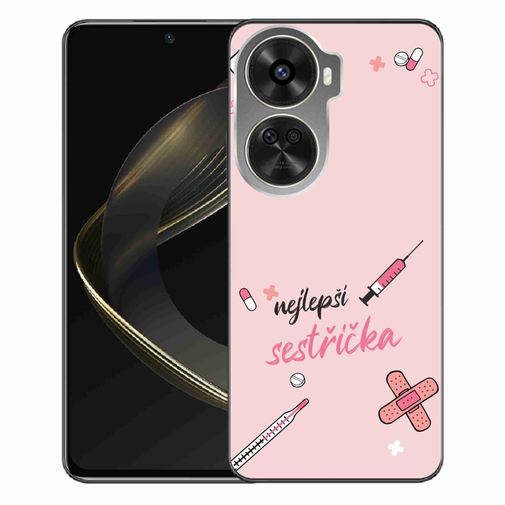 Gélový kryt mmCase na Huawei Nova 12 SE - najlepšia sestrička ružové pozadie
