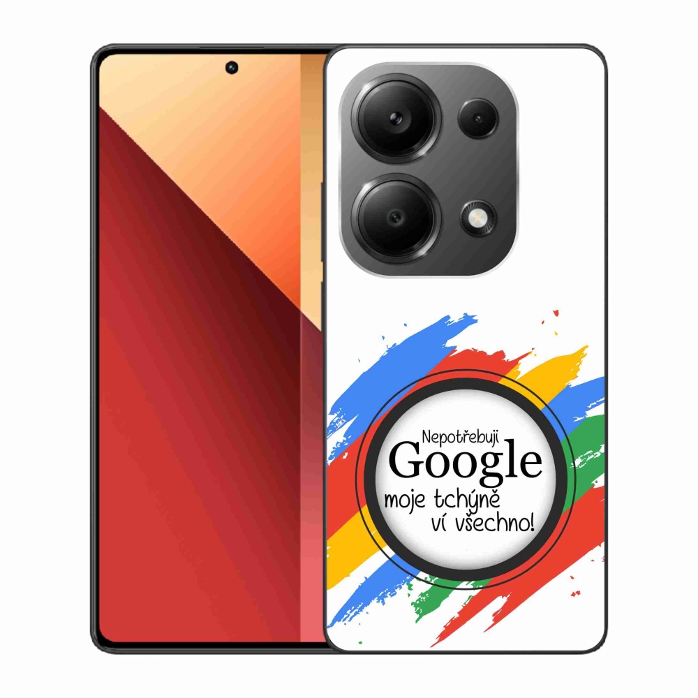 Gélový kryt mmCase na Xiaomi Redmi Note 13 Pro 4G/Poco M6 Pro - svokra vie všetko biele pozadie