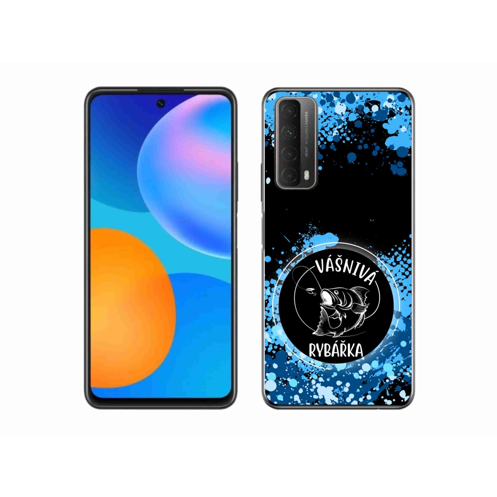 Gélový kryt mmCase na Huawei P Smart (2021) - vášnivá rybárka čierne pozadie