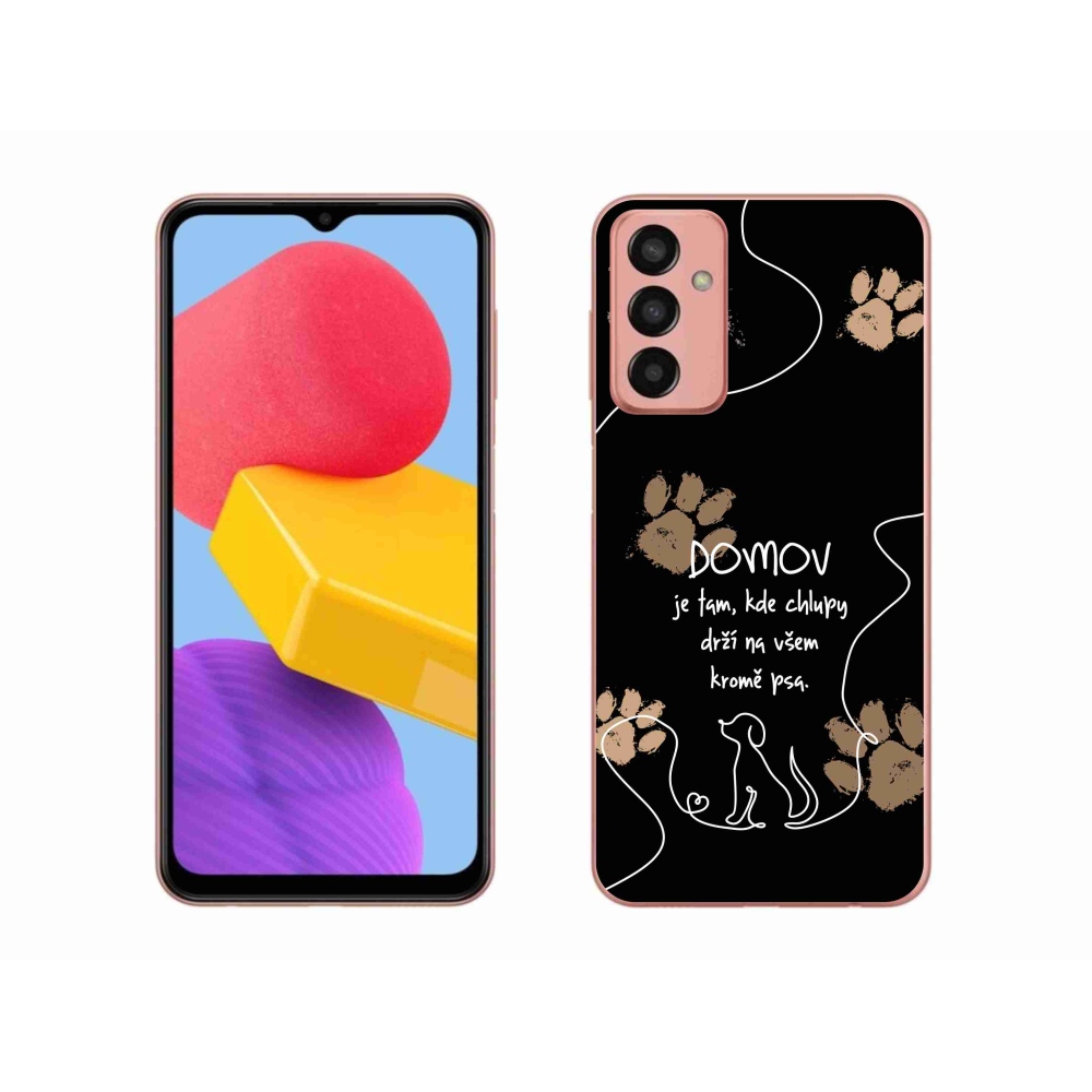 Gélový kryt mmCase na Samsung Galaxy M13 - psí motív čierne pozadie