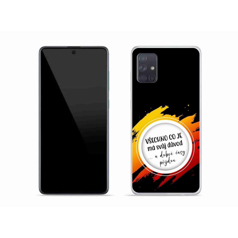 Gélový kryt mmCase na Samsung Galaxy A51 - citát 3 čierne pozadie