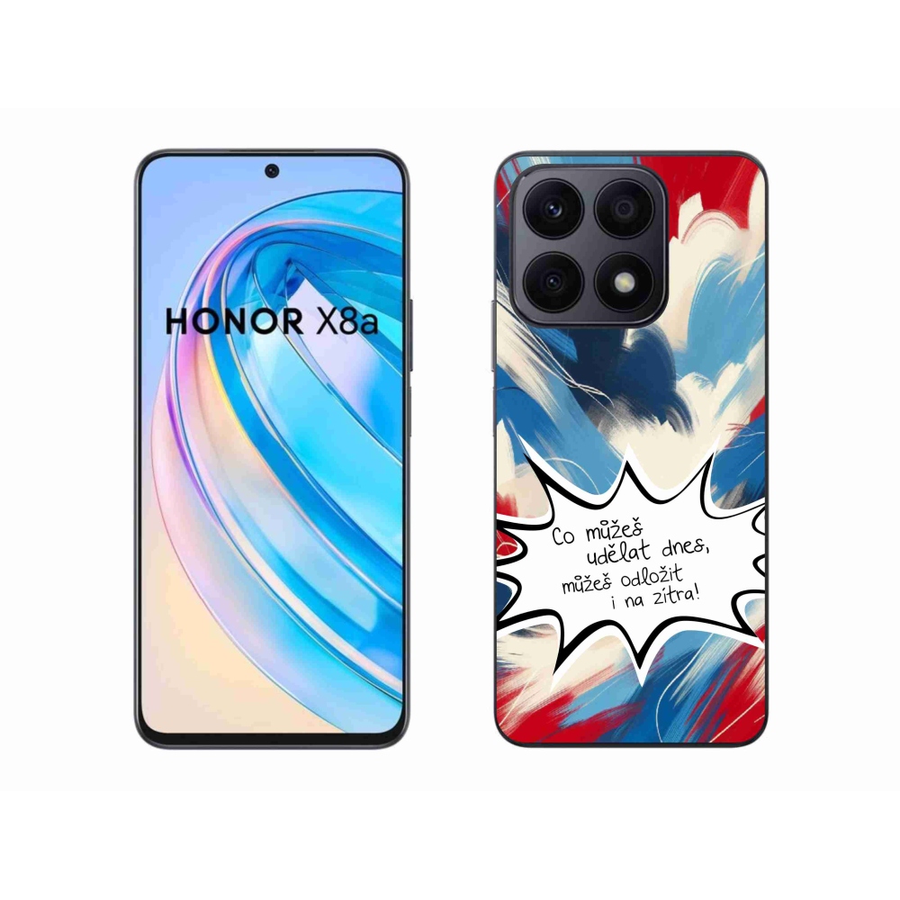 Gélový kryt mmCase na Honor X8a - vtipný text 9 biele pozadie