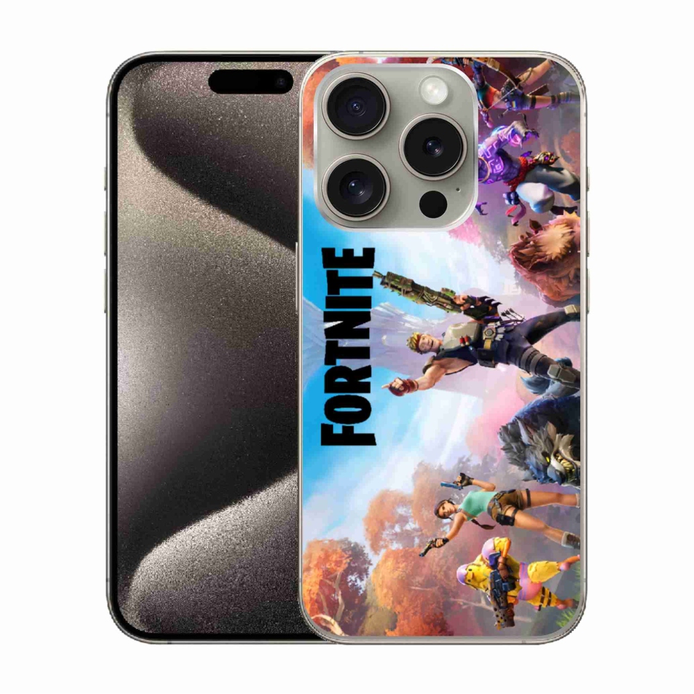 Gélový kryt mmCase na iPhone 15 Pro - fortnite 1