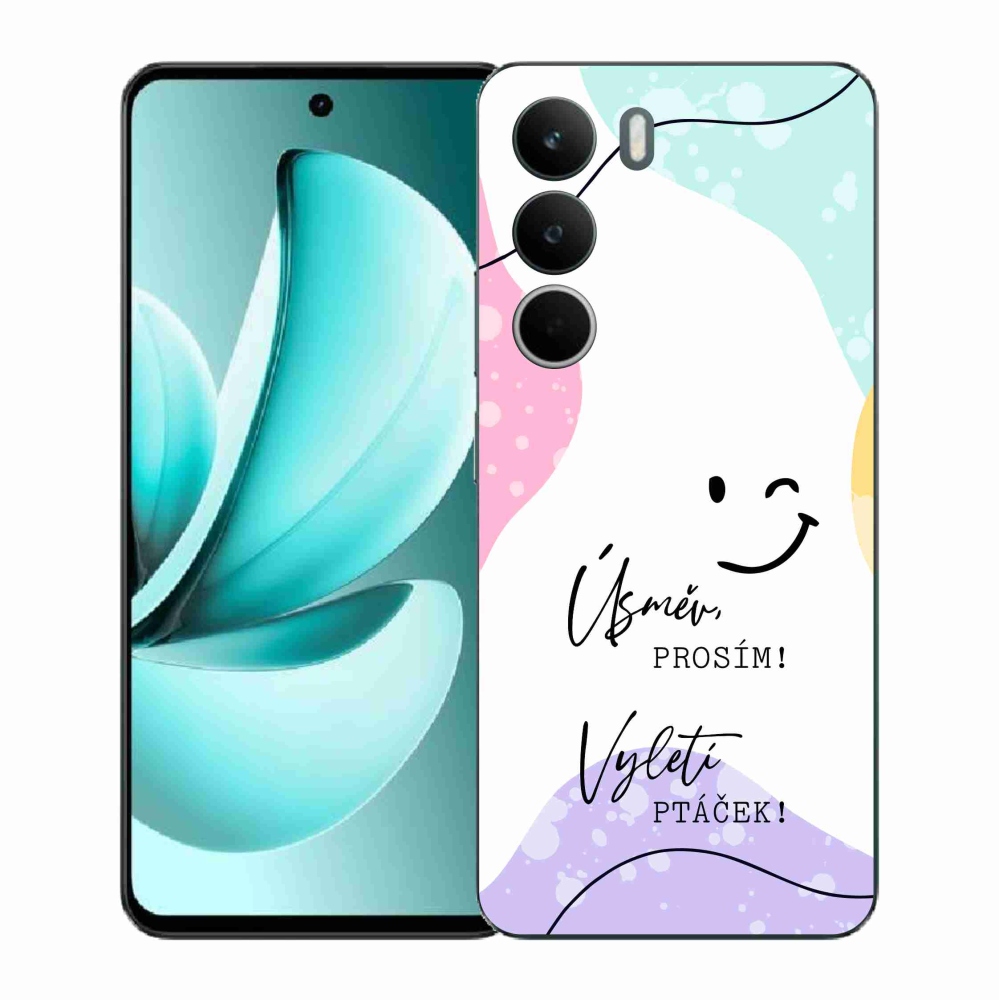 Gélový kryt mmCase na Realme C71 - vtipný text 4 biele pozadie