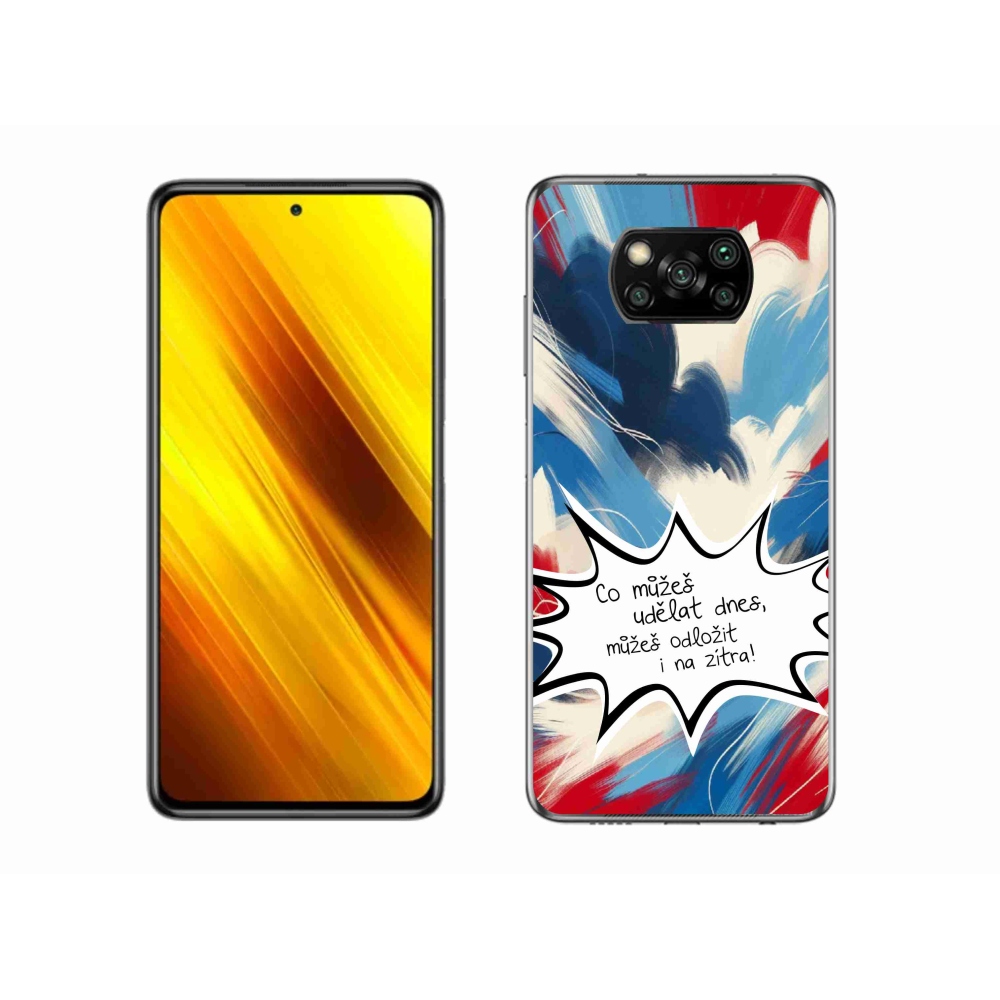 Gélový kryt mmCase na Xiaomi Poco X3 - vtipný text 9 biele pozadie