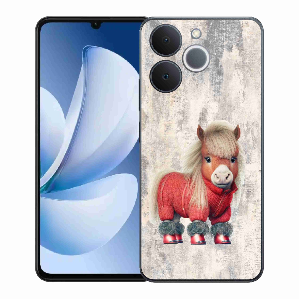 Gélový kryt mmCase na Realme Note 70T - poník vo svetri