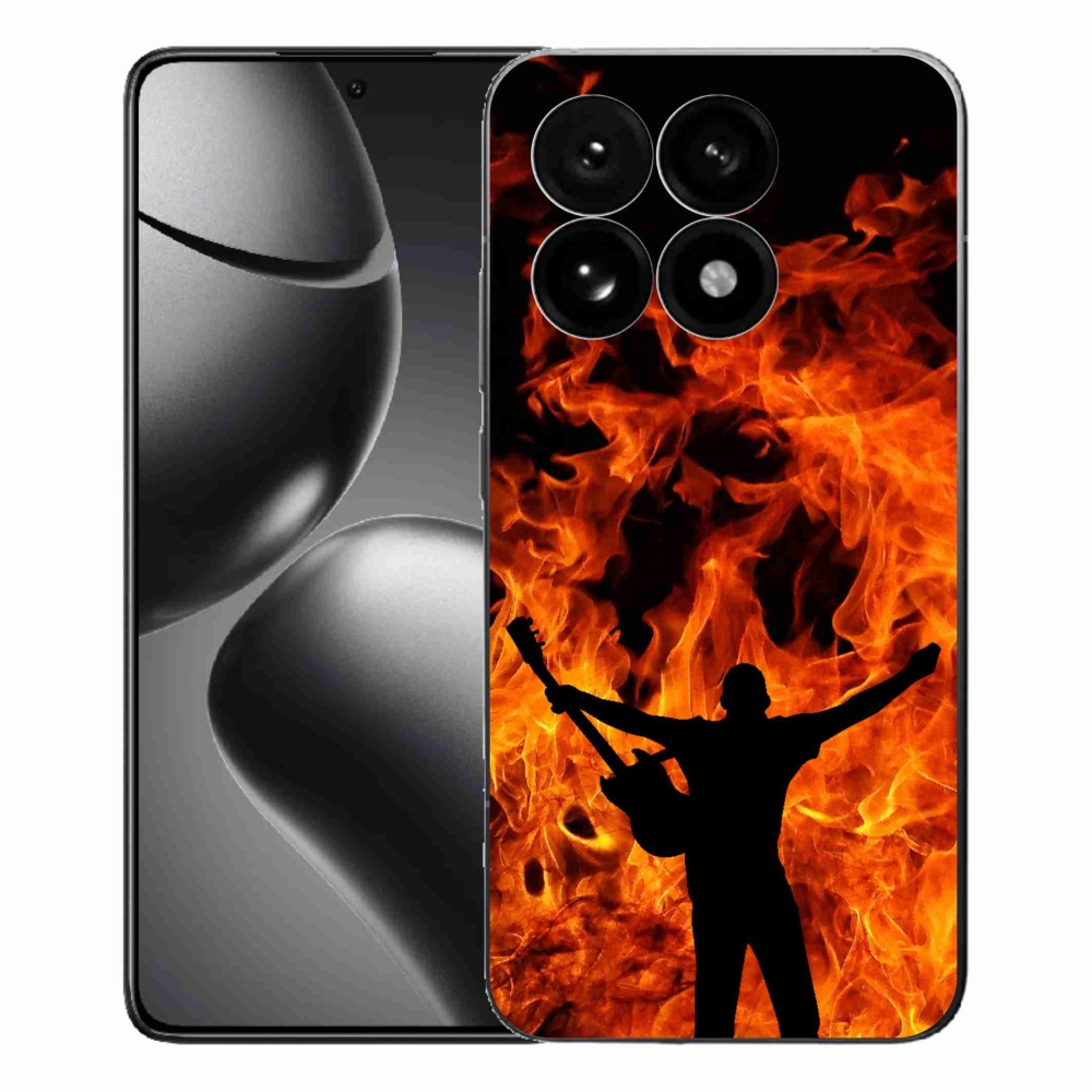 Gélový kryt mmCase na Xiaomi 15T - muzikant a oheň