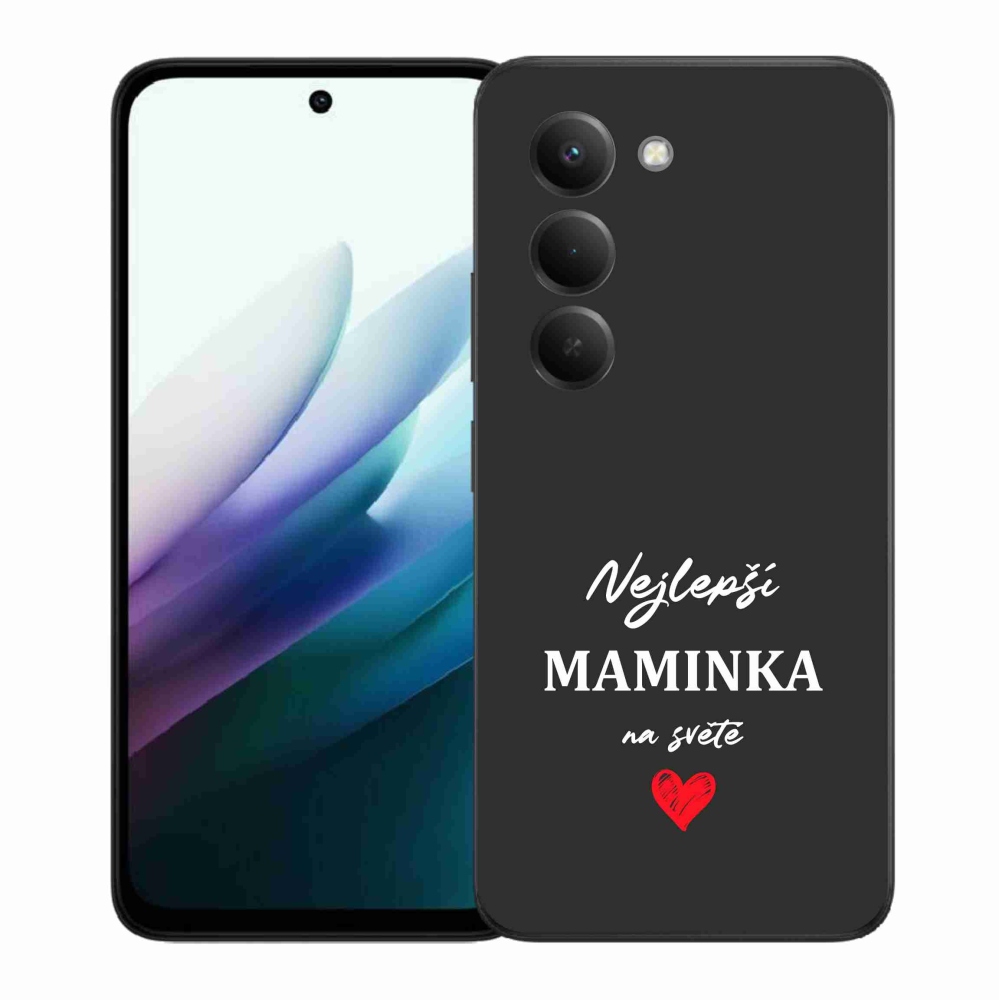 Gélový kryt mmCase na Xiaomi Redmi 15 4G/5G (171mm) - najlepšia mamička 1 čierne pozadie