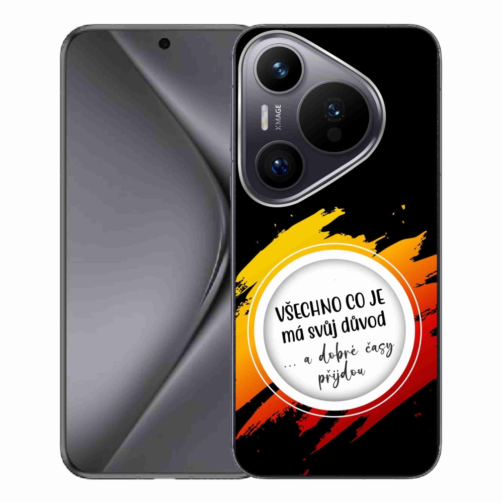 Gélový kryt mmCase na Huawei Pura 70 Pro - citát 3 čierne pozadie