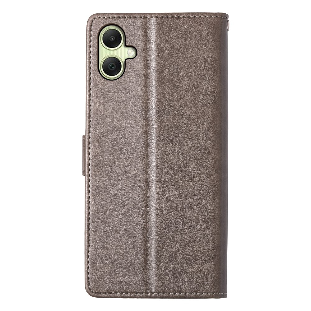 Flowery knižkové púzdro na Samsung Galaxy A07 4G - šedé