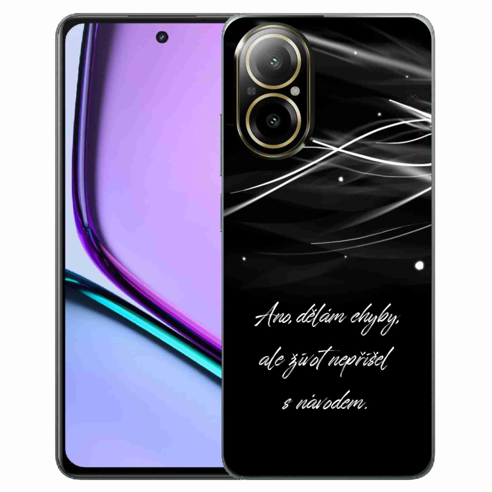 Gélový kryt mmCase na Realme C67 - citát čierne pozadie