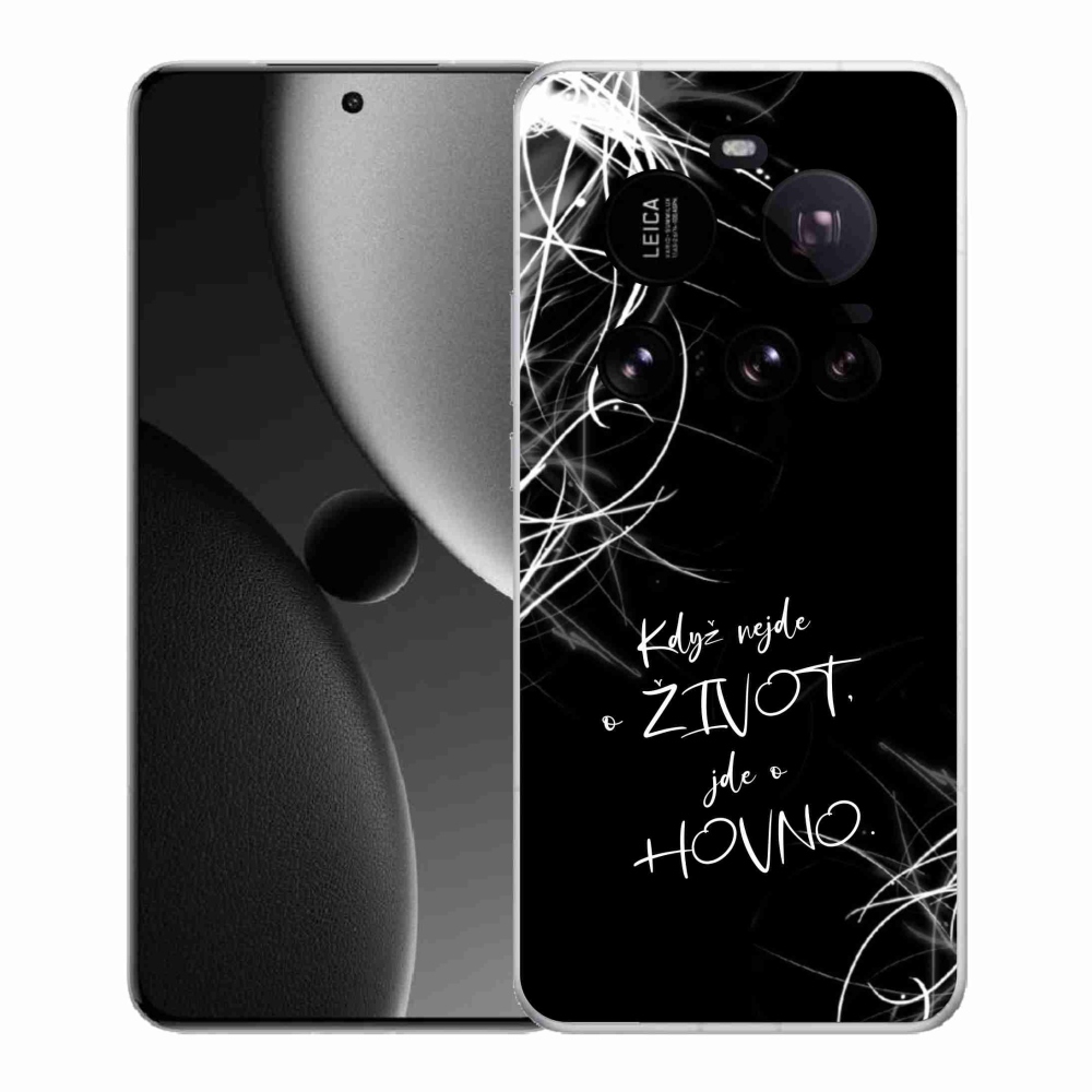 Gélový kryt mmCase na Xiaomi 15 Ultra - vtipný text 16 čierne pozadie