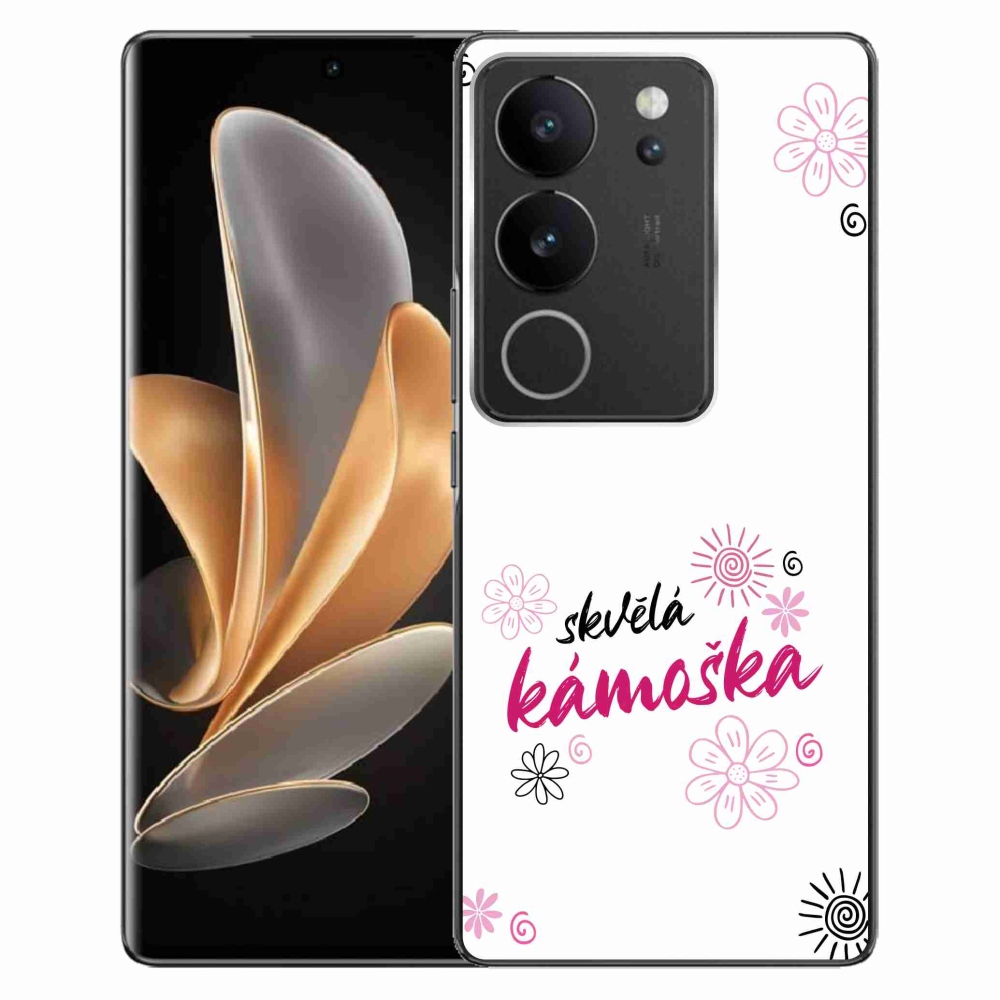 Gélový kryt mmCase na Vivo V29 5G - skvelá kamoška biele pozadie