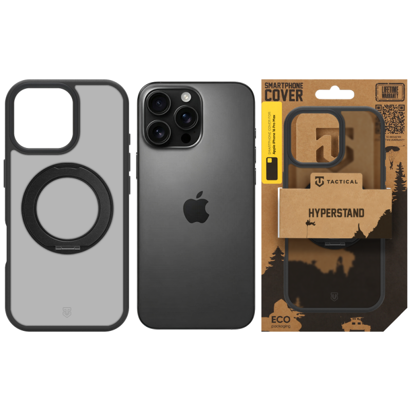 Tactical MagForce Hyperstand – puzdro pre Apple iPhone 16 Pro Max v farbe Asphalt