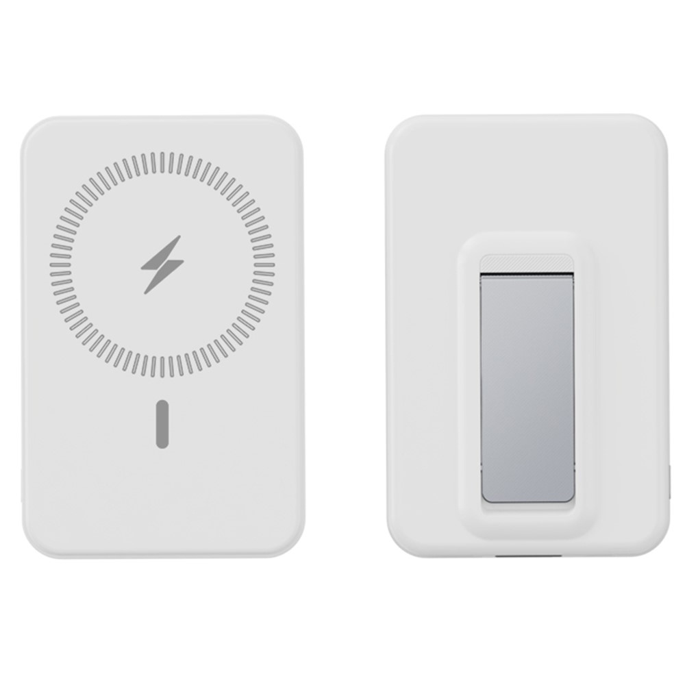 ZKD-03 magnetická powerbanka 10000 mAh 15W so stojanom - biela