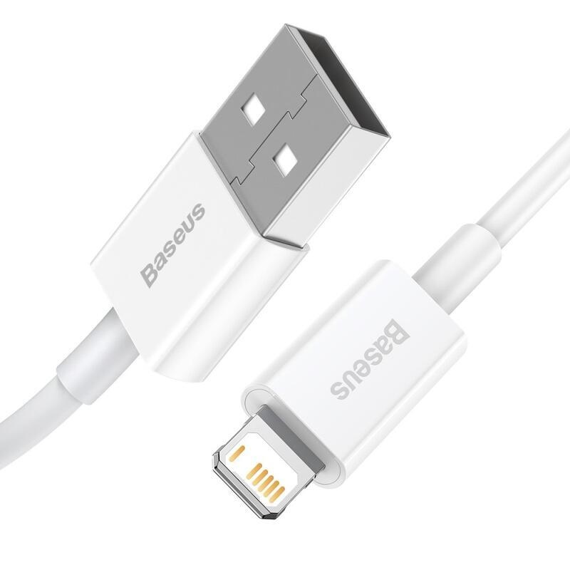 BASE nabíjací a prepojovací kábel lightning pre Apple 1.5m - biely