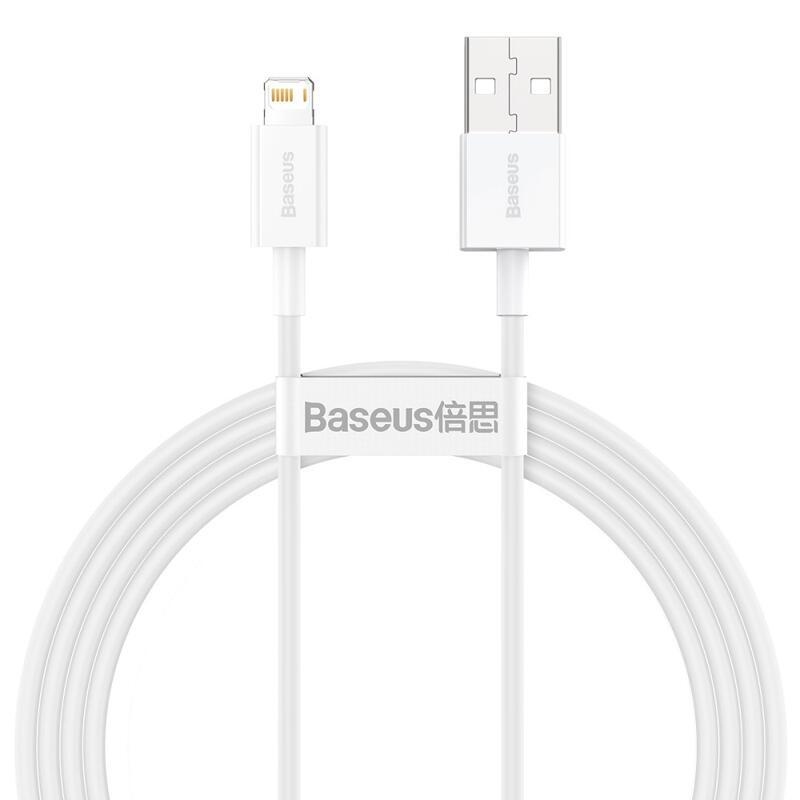 BASE nabíjací a prepojovací kábel lightning pre Apple 1.5m - biely