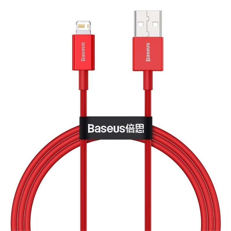 BASE nabíjací a prepojovací kábel lightning pre Apple 1m - červený