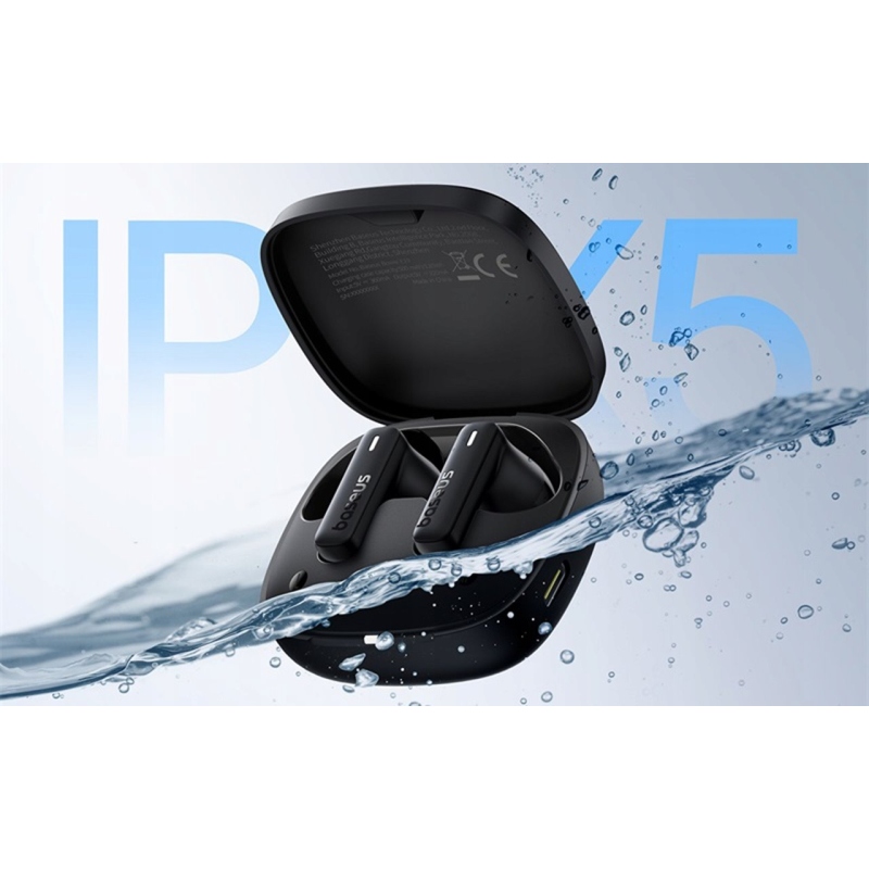 Bezdrôtové slúchadlá Baseus Bowie E19 Cluster Black