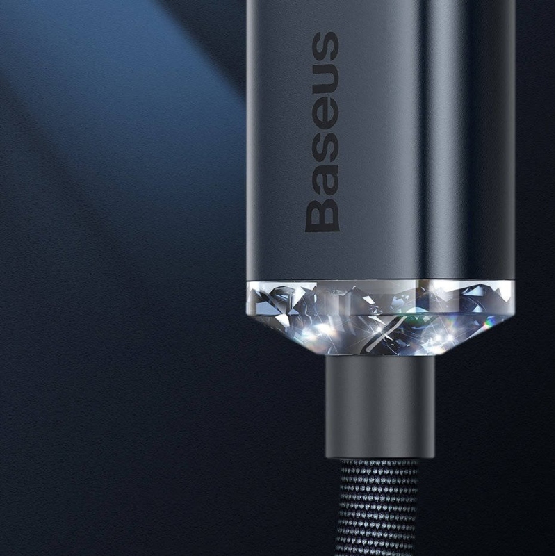 Baseus CAJY000001 Crystal Shine Series Dátový Kábel USB - Lightning 20W 1,2m Black