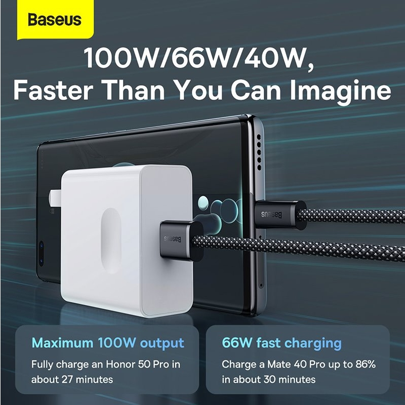 Baseus CALD000616 Dynamic Series Fast Charging Dátový Kábel USB - USB-C 100W 1m Gray