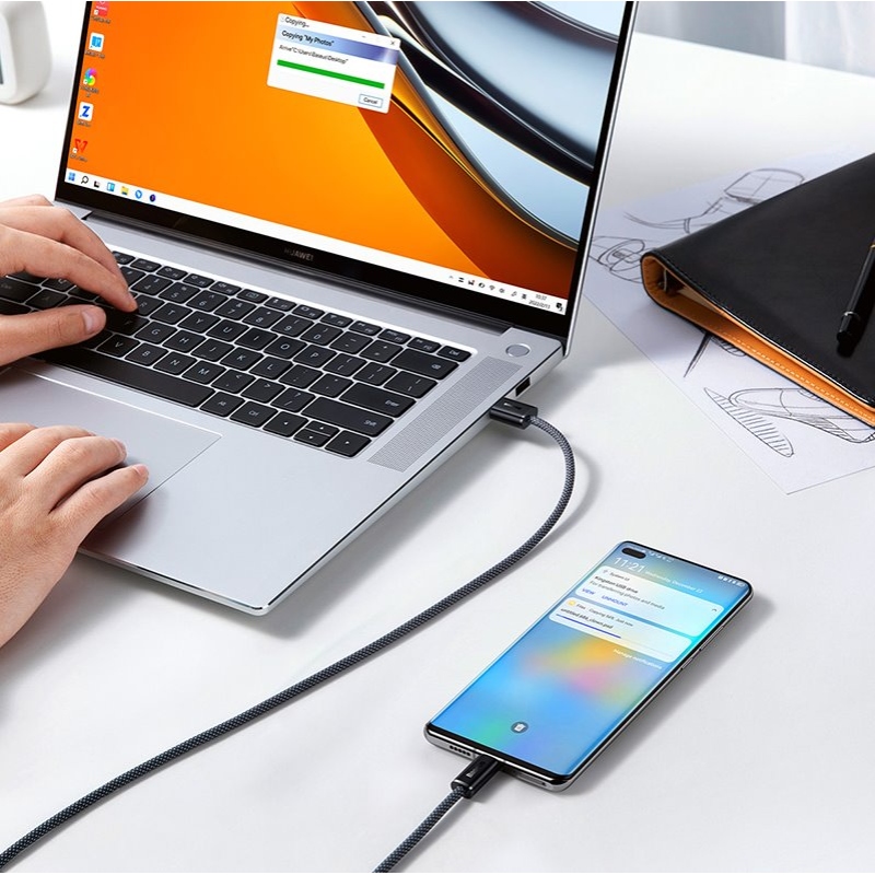 Baseus CALD000616 Dynamic Series Fast Charging Dátový Kábel USB - USB-C 100W 1m Gray