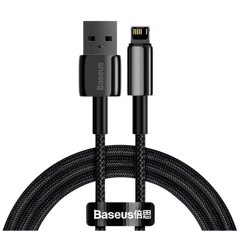 Baseus CALWJ-01 Tungsten Gold Kábel Lightning 2.4A 1m Black