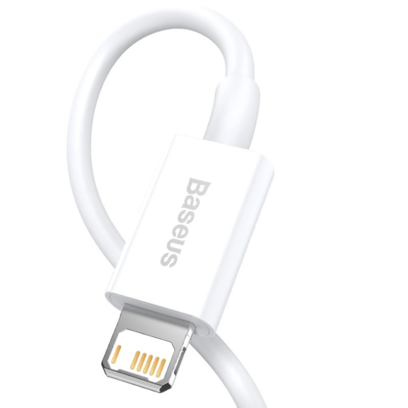 Baseus CALYS-02 Superior Fast Charging Kábel Lightning 2.4A 0.25m White