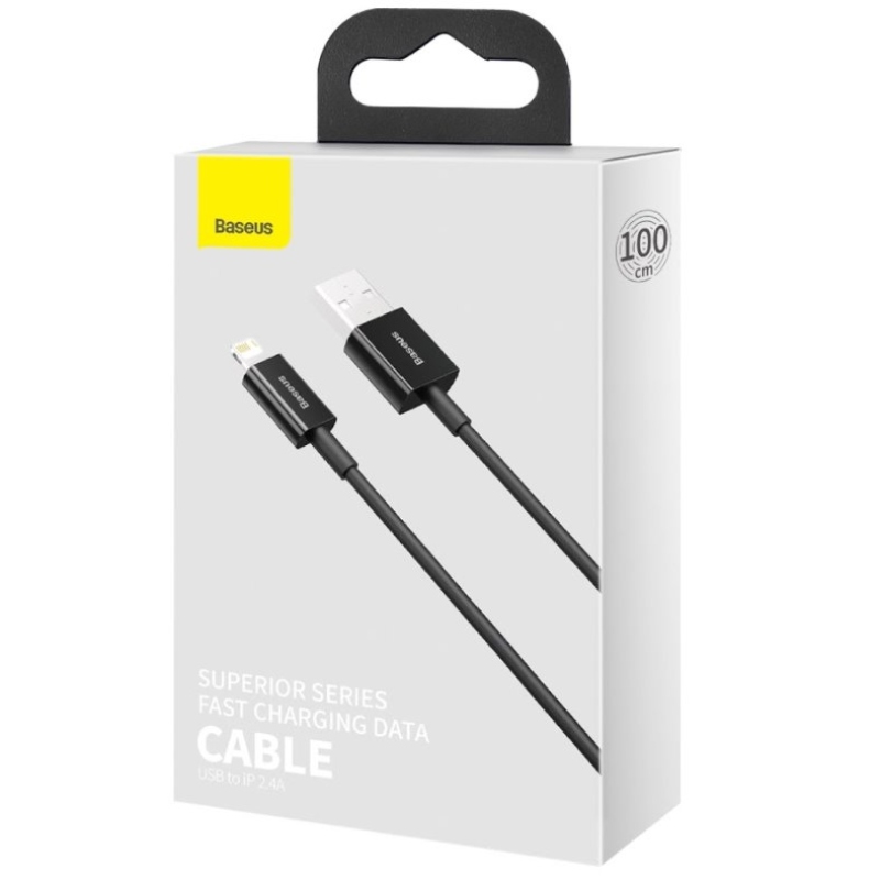 Baseus CALYS-A01 Superior Fast Charging Dátový Kábel USB to Lightning 2.4A 1m Black