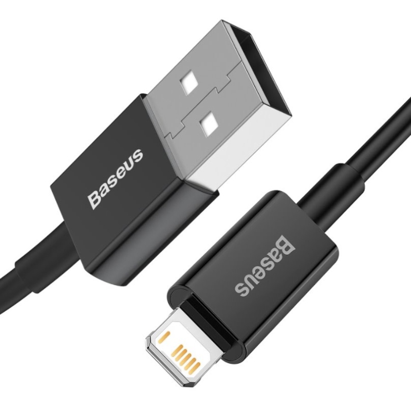 Baseus CALYS-A01 Superior Fast Charging Dátový Kábel USB to Lightning 2.4A 1m Black