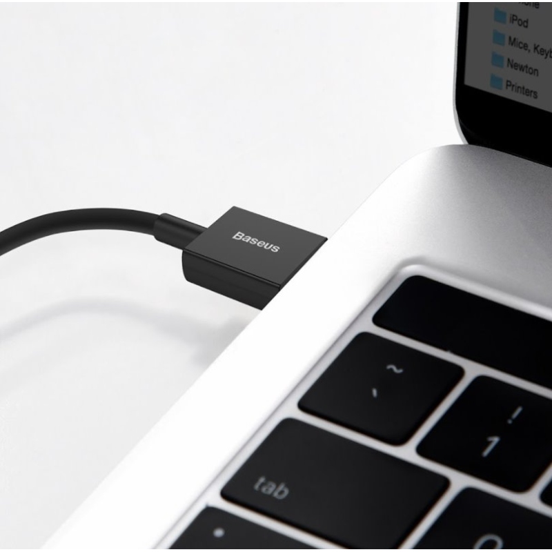 Baseus CALYS-A01 Superior Fast Charging Dátový Kábel USB to Lightning 2.4A 1m Black