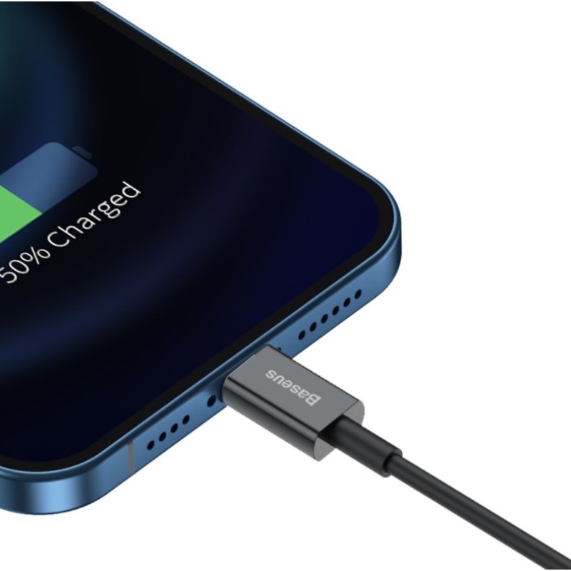 Baseus CALYS-A01 Superior Fast Charging Dátový Kábel USB to Lightning 2.4A 1m Black