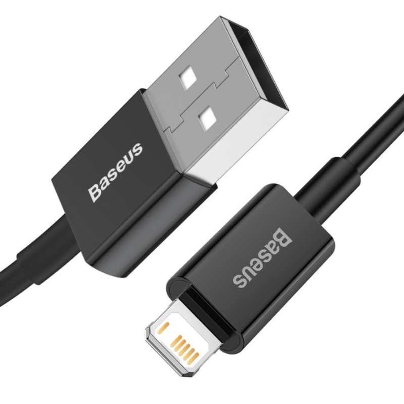 Baseus CALYS-C01 Superior Fast Charging Dátový Kábel USB to Lightning 2.4A 2m Black