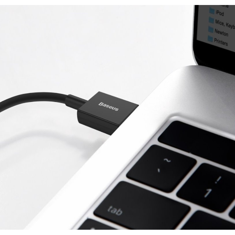 Baseus CALYS-C01 Superior Fast Charging Dátový Kábel USB to Lightning 2.4A 2m Black