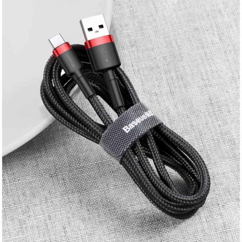 Baseus CATKLF-B91 Cafule Kábel USB-C 3A 1m Red/Black