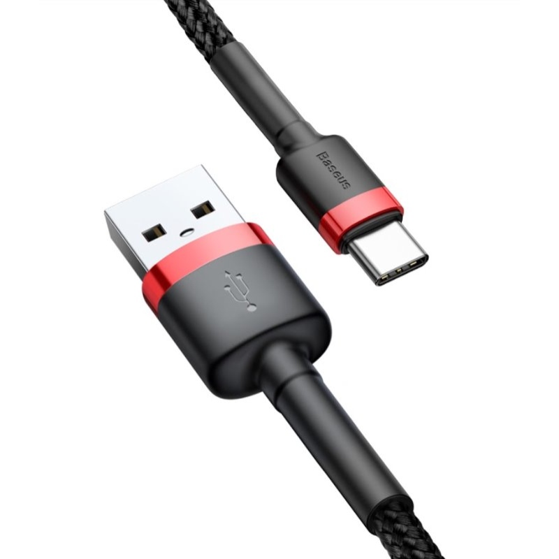 Baseus CATKLF-B91 Cafule Kábel USB-C 3A 1m Red/Black