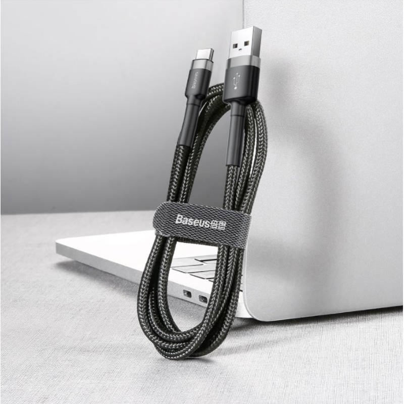 Baseus CATKLF-BG1 Cafule Kábel USB-C 3A 1m Grey/Black