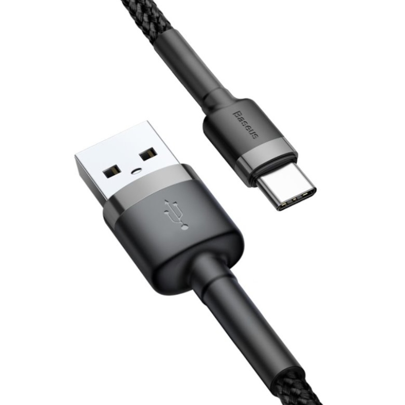 Baseus CATKLF-BG1 Cafule Kábel USB-C 3A 1m Grey/Black