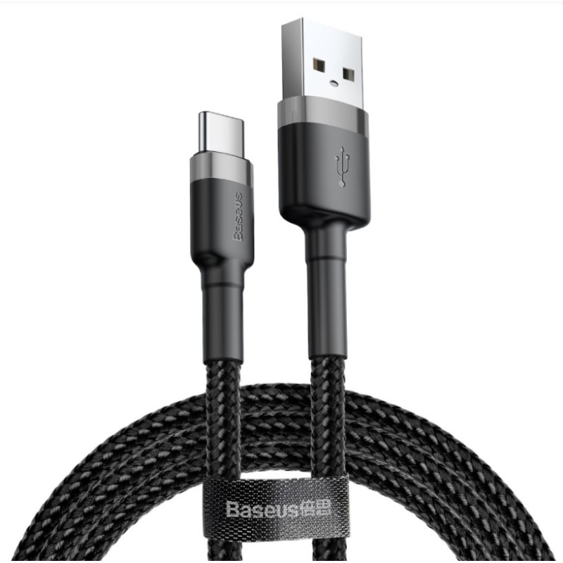 Baseus CATKLF-BG1 Cafule Kábel USB-C 3A 1m Grey/Black