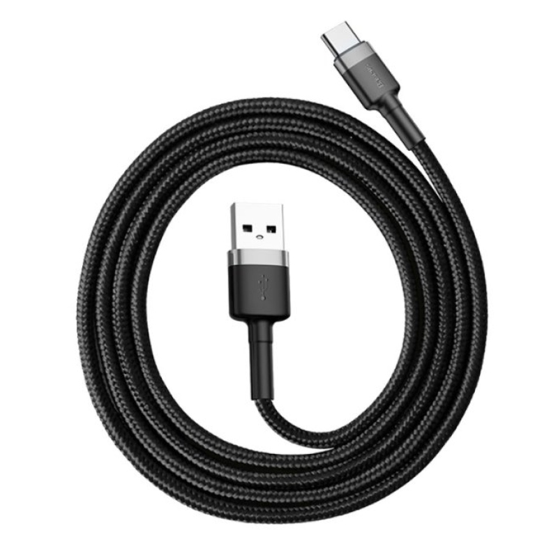 Baseus CATKLF-BG1 Cafule Kábel USB-C 3A 1m Grey/Black