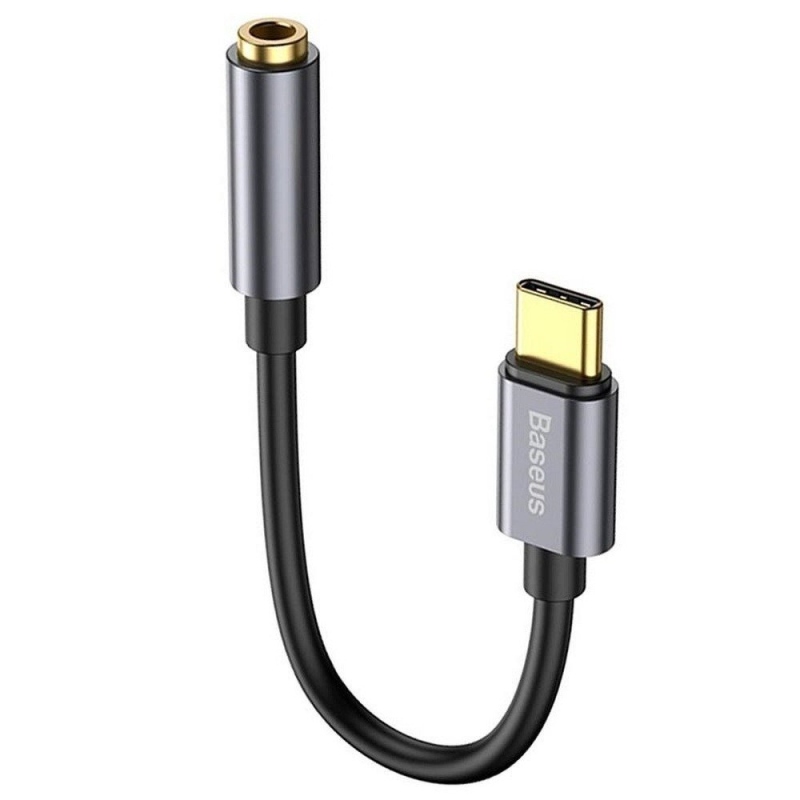 Baseus CATL54-0G Káblová Redukcia z USB-C na 3,5 mm Audio Jack L54 (female) Deep Grey