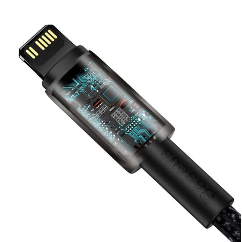 Baseus CATLWJ-A01 Tungsten Gold Fast Charge Kábel USB-C to Lightning 20W 2m Black