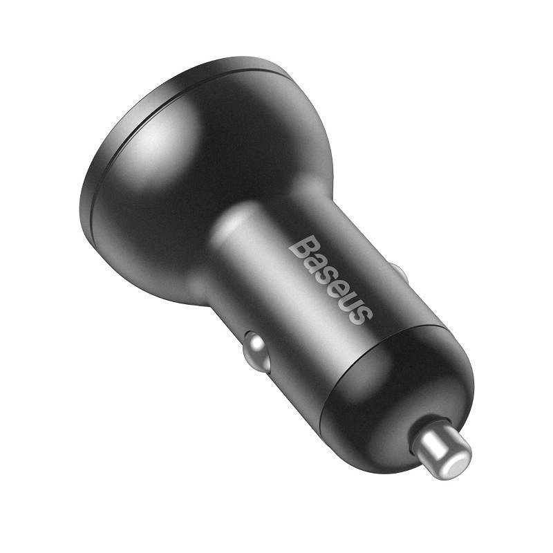 Baseus CCBX-0G Nabíjačka do Autá s Displejom 24W 2x USB Grey