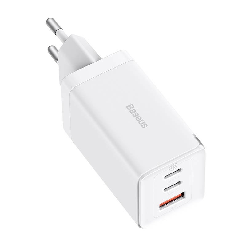 Baseus CCGP120202 GaN5 Pro Quick Nabíjačka USB + 2x USB-C 65W White