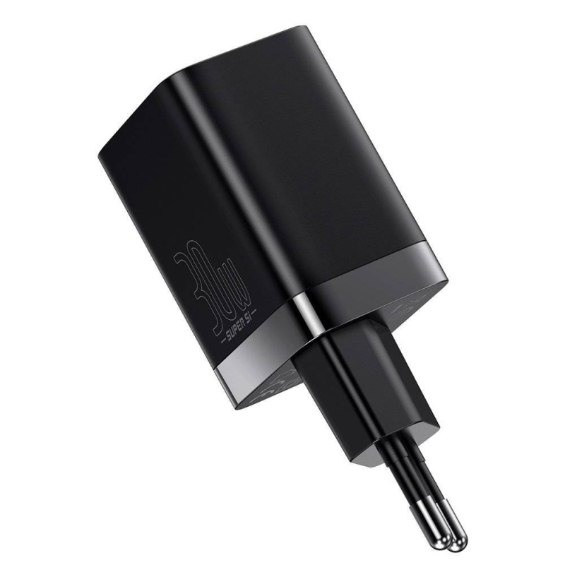 Baseus CCSUPP-E01 Super Si Quick Nabíjačka USB + USB-C 30W Black