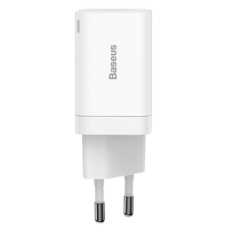 Baseus CCSUPP-E02 Super Si Quick Nabíjačka USB + USB-C 30W White