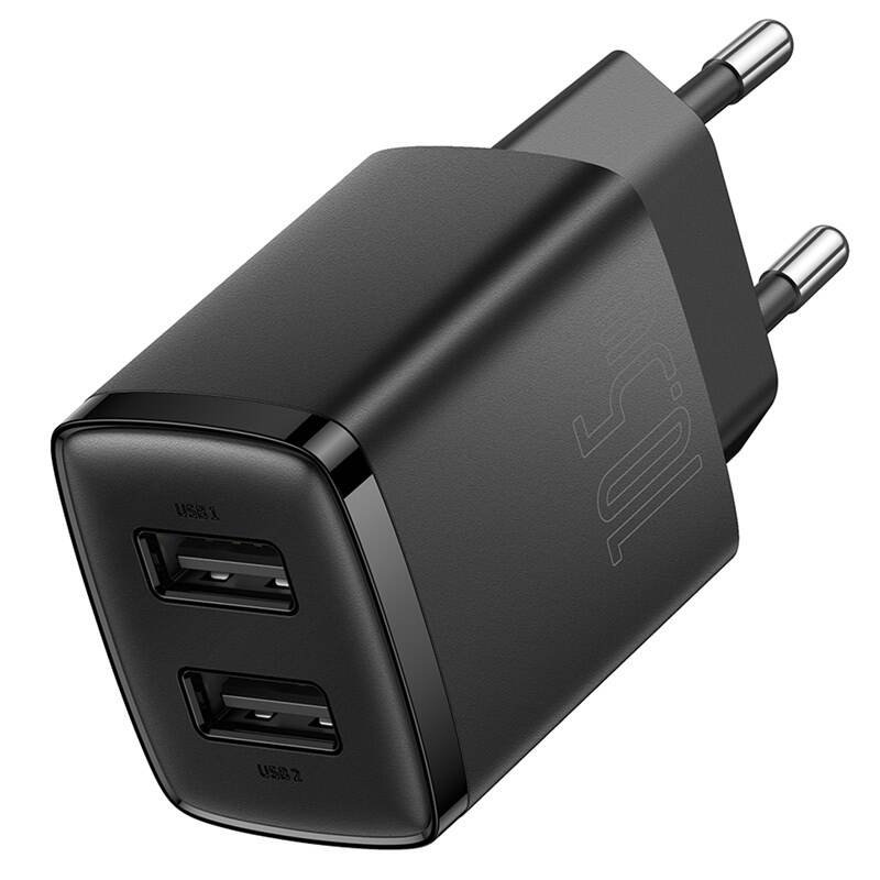 Baseus CCXJ010201 Compact Nabíjačka 2xUSB 10,5W Black