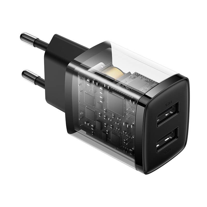 Baseus CCXJ010201 Compact Nabíjačka 2xUSB 10,5W Black