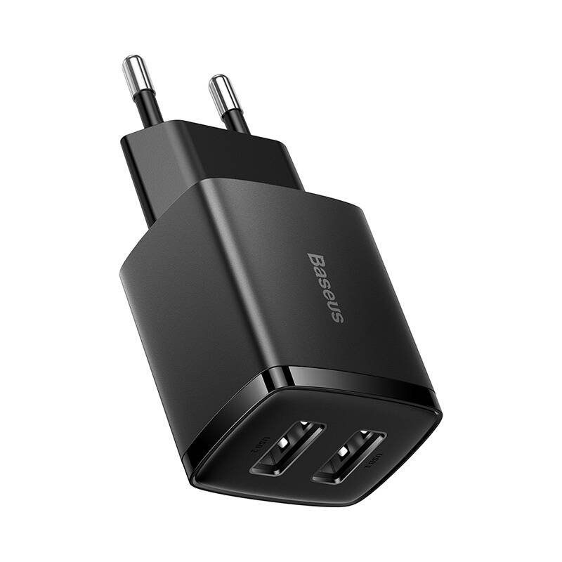 Baseus CCXJ010201 Compact Nabíjačka 2xUSB 10,5W Black